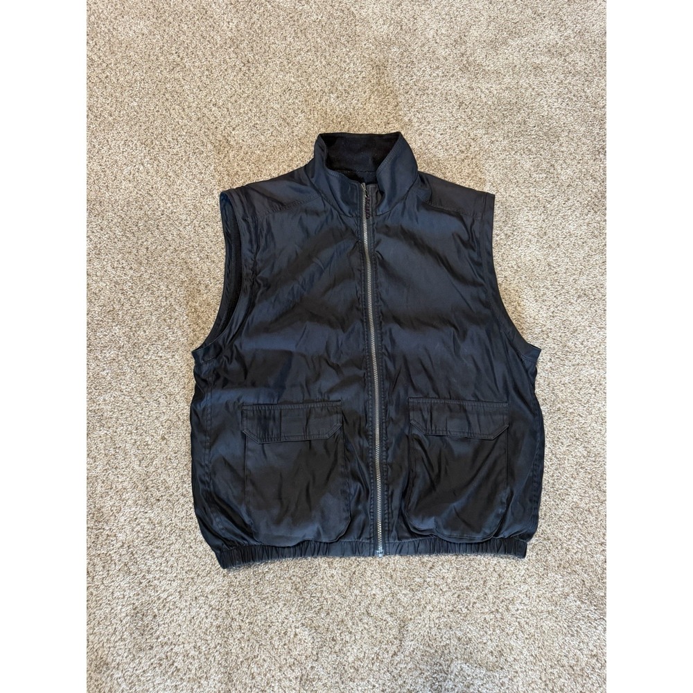 Sunice Vest Jacket Mens XL‎ Black Fleece Lined Outdoor Golfing Full Zip Logo
